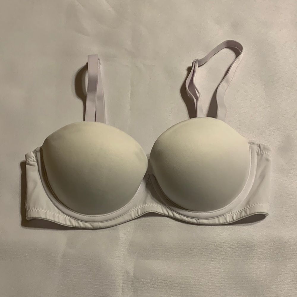 32A white bra adjustable straps to razor back